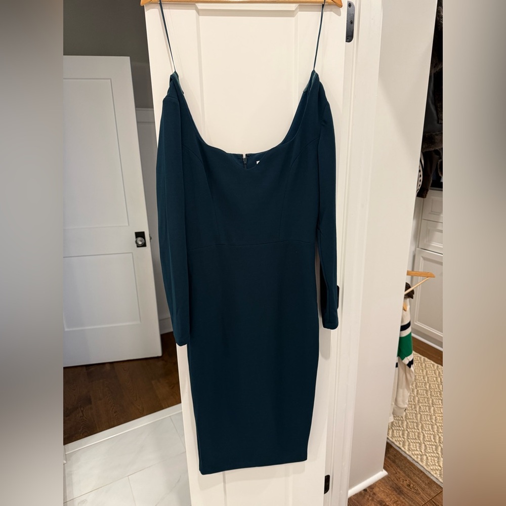 Dress the Population Deep Teal Long Sleeve Dress
